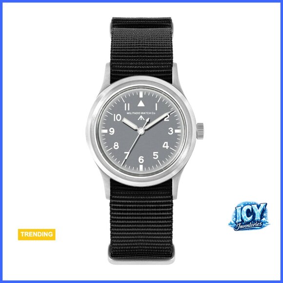 36mm Military Field Watch with Nylon Strap 100M Waterproof